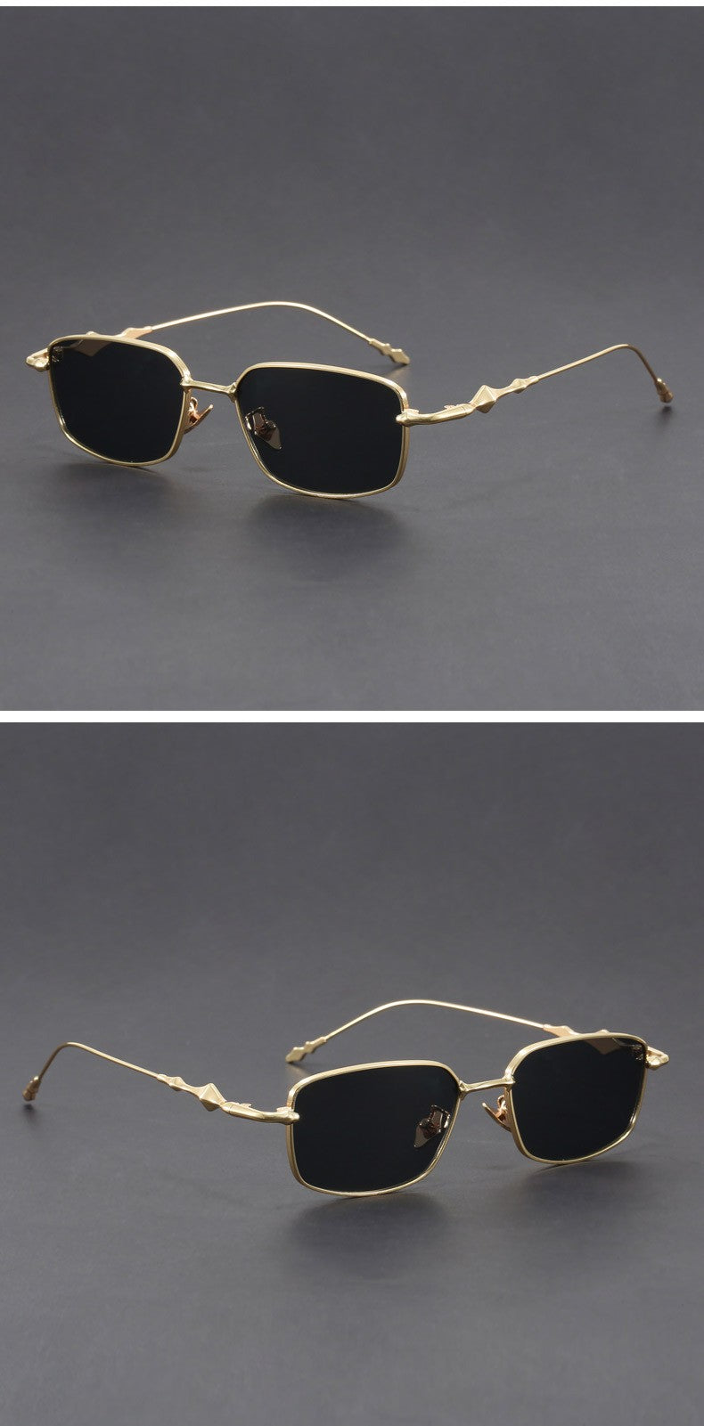 Óculos de Sol Retangulares Pequenos Femininos com Armação Fina, Óculos Anti-Luz Azul, Armações de Óculos Modernas, Óculos Vintage UV400 Gafas De Sol