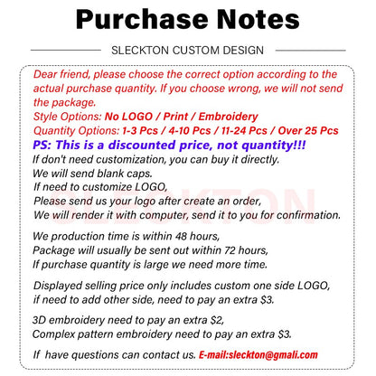 SLECKTON Custom Logo Embroidery Quick-Dry Baseball Cap for Summer Protection Breathable Waterproof Design DIY Picture Print