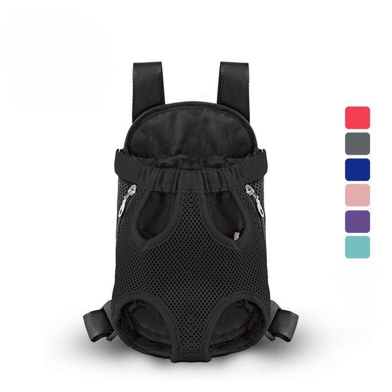 Mochila Transversal Respirável Portátil para Viagem para Cães e Gatos Pequenos, Bolsa Frontal de Malha para Exteriores