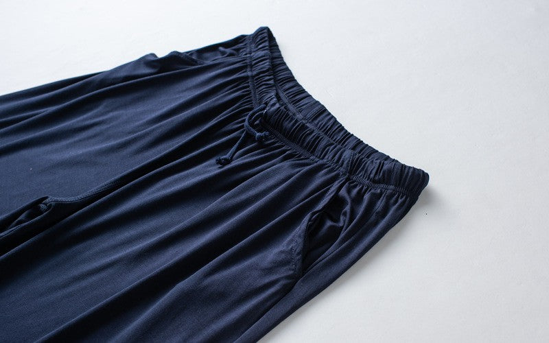 Modal Cotton Pajamas Suit Summer Men's Thin Loose Short-sleeved Shorts Nightwear Male Soft Breathable Homewear Sports Loungewear