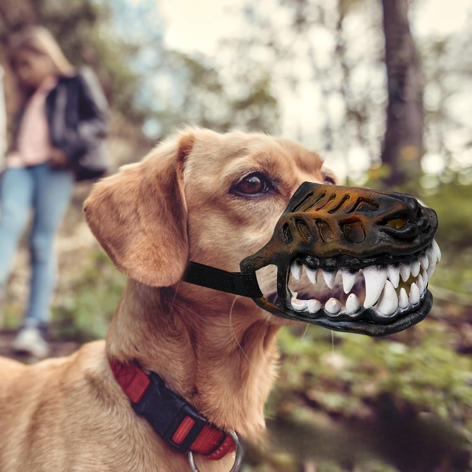Dog Mask Halloween Mask Dinosaur Dog Mouth Latex Funny Pet Hood Movable Teeth Pet Dress Up