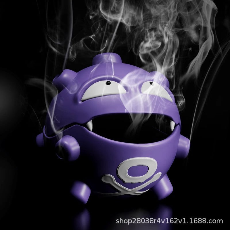 Bandeja Espiral de Incenso Koffing, Anime Gastly, Queimador de Incenso Interno, Suporte Fofo, Boneco Grimer para Decoração de Mesa de Carro, Brinquedo a Gás