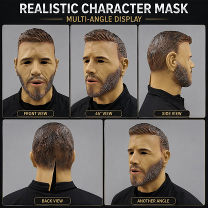 Realistic Latex Male Mask Chris Hemsworth Celebrity Mask Halloween Carnival Costume Party Fancy Dress Adult Prank Head Cover