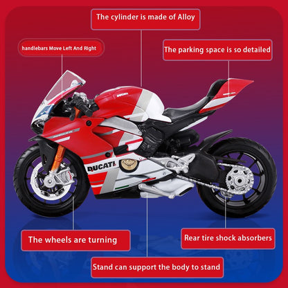 Maisto 1:18 Ducati Panigle V4 S Diavel Kawasaki Ninja H2 R Brinquedos de Modelo de Motocicleta Colecionáveis Hobbies