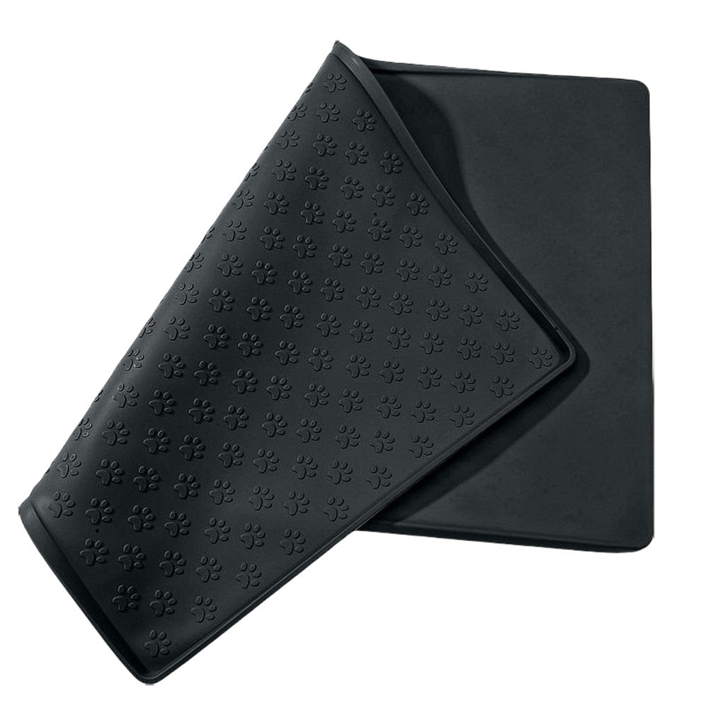 Tapete de alimentação de silicone para animais de estimação 60*40cm, tapete de comida para gatos e cães com proteção contra derramamento, tapete de refeição para gatos e cães com tigela de água,