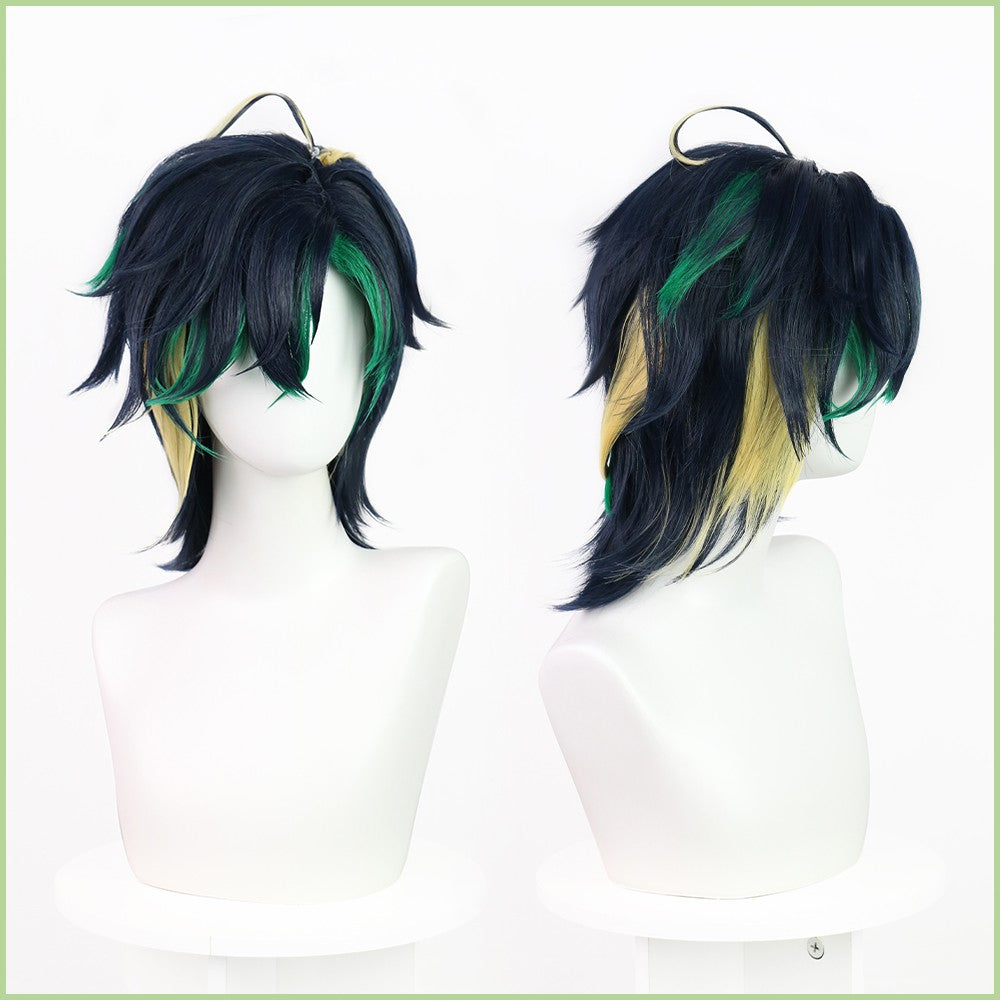 Peruca de cosplay de Kinichi de Genshin Impact para Halloween e Comic Con