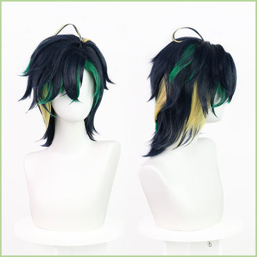 Peruca de cosplay de Kinichi de Genshin Impact para Halloween e Comic Con