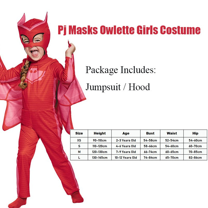 Cartoon PJ Cosplay Costume Anime Figure Dress Up Clothing Christmas Halloween Birthday Party for Boy Girl Kids Accessories Gifts