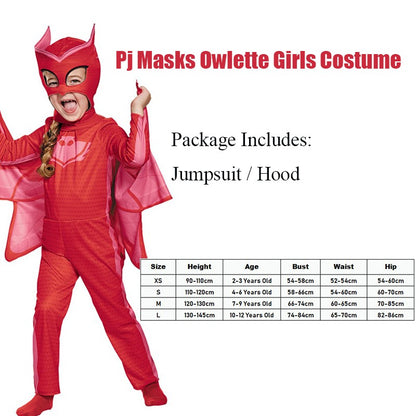 Cartoon PJ Cosplay Costume Anime Figure Dress Up Clothing Christmas Halloween Birthday Party for Boy Girl Kids Accessories Gifts