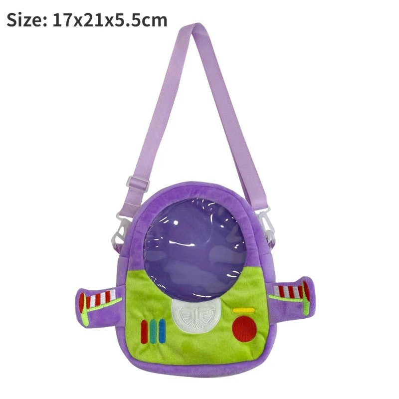 Disney Pixar Toy Story Buzz Lightyear Bolsa Feminina de Ombro Desenho Animado Bolsa Transversal Feminina Pequena Bolsa para Celular Presente de Natal