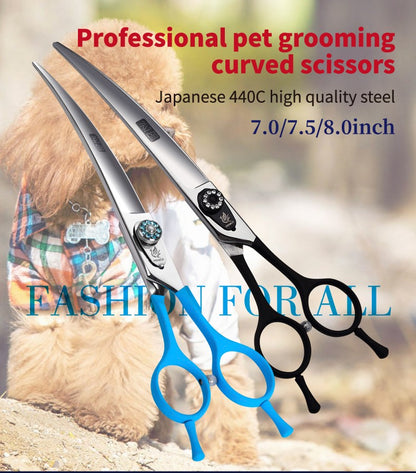 Tesoura Curva Profissional de Tosa para Cães Fenice Up&Down Tesouras 7/7.5/8.0 polegadas tesoura cachorro
