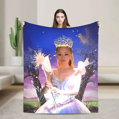 New Wicked Elphaba  Glinda Tonal Soft Warm Blanket Office Plush Bedding Throws Novelty Flannel Bedspread Sofa Bed Cover
