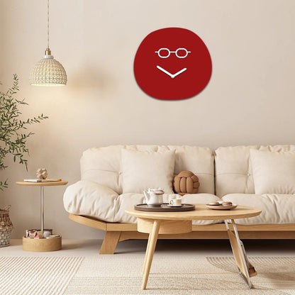 Creative Minimalist Decoration Playful and Smiling Face Clock Living Room Foyer Decoration Acrylic Silent Gift Clock