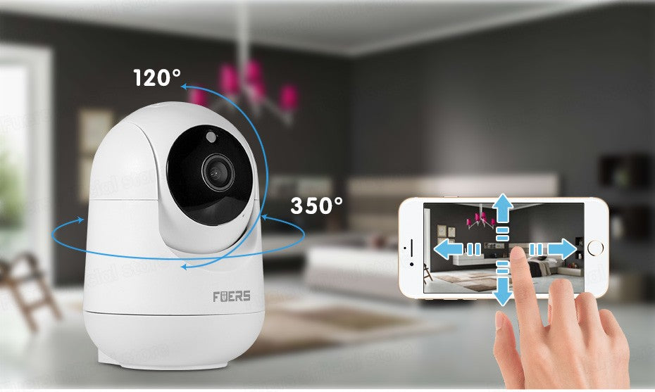 Fuers 4K 8MP IP Camera Tuya Smart Home Indoor WiFi Wireless Surveillance Camera Automatic Tracking CCTV Security Baby Monitor