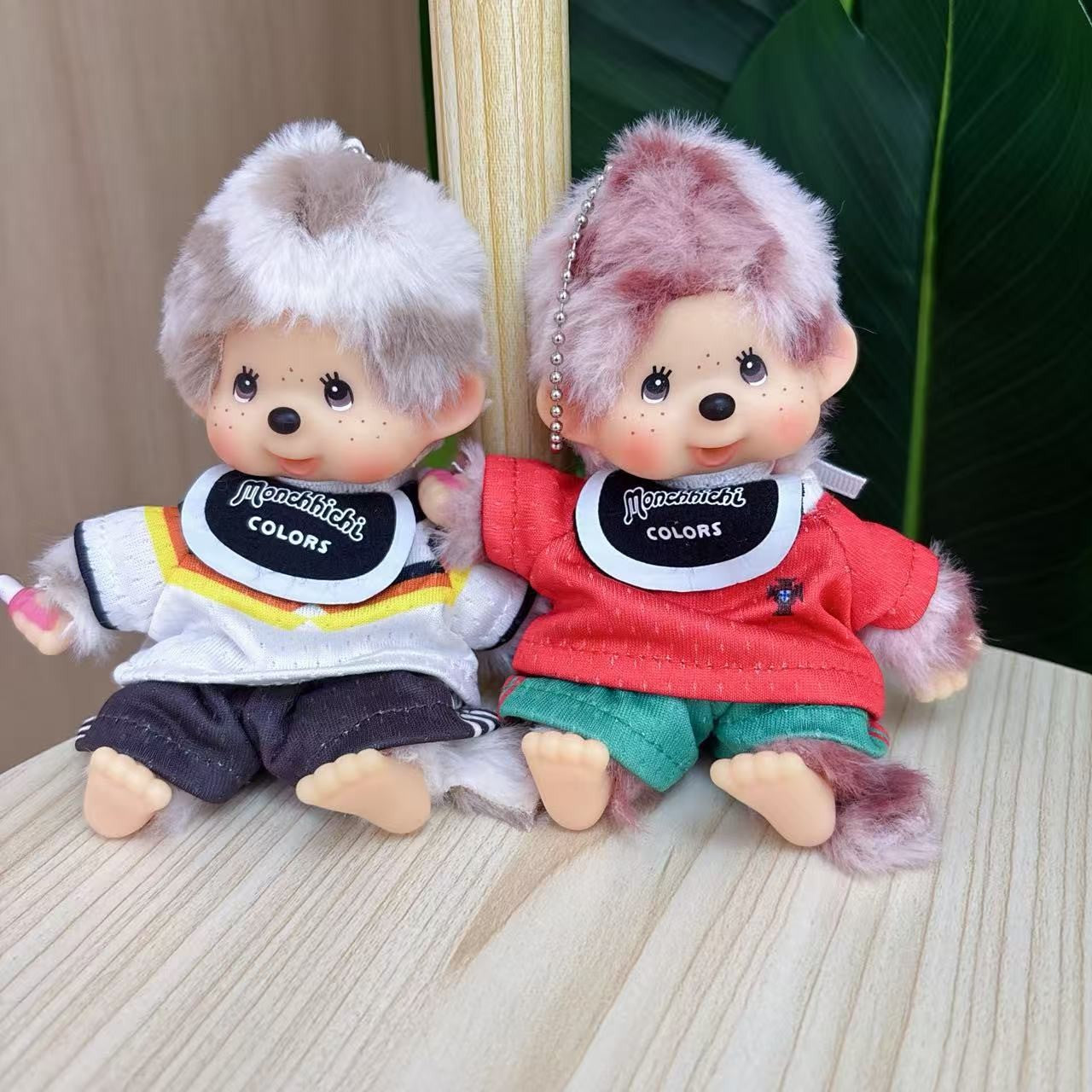2026 NEW Monchhichi Plush Doll Pendant Kawaii Monkey Keychain Cute Cartoon Couple Keyring Bag Charms Birthday Gift ??? ?????