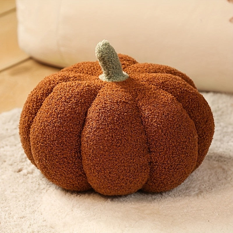 3D Fluffy Pumpkin Plush Pillow,for Halloween Home Decor, Birthday Party Favors & Cozy Home Accents, Pumpkin Decorations