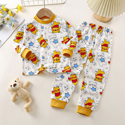 Cute Minnie Little Girl's Set 2024 Children's Cartoon baby girls clothes Spring Baby boys clothes Toddler Print kids clothes Set