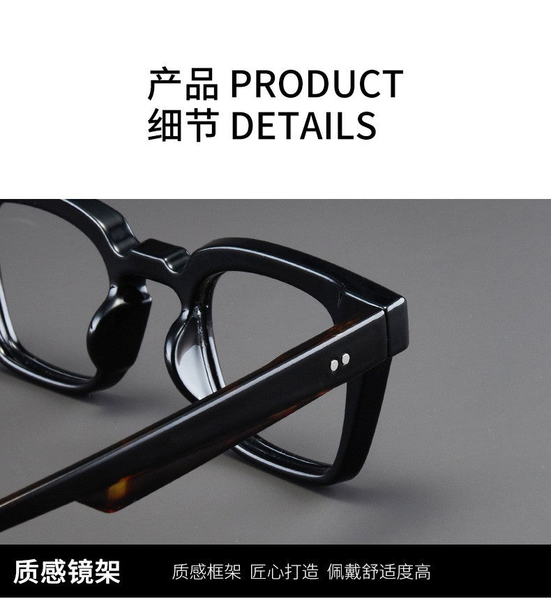 new square frame reading glasses retro printing glasses frame men women high-definition presbyopia glasses farsighted glasses