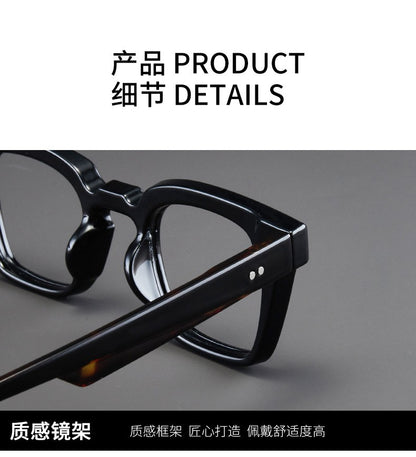 new square frame reading glasses retro printing glasses frame men women high-definition presbyopia glasses farsighted glasses