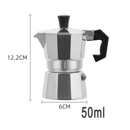 Aluminum Espresso Stovetop Perfect for Home Mocha & Tea Brewing, Elegant Design for Coffee Enthusiasts, Manual Espresso Maker