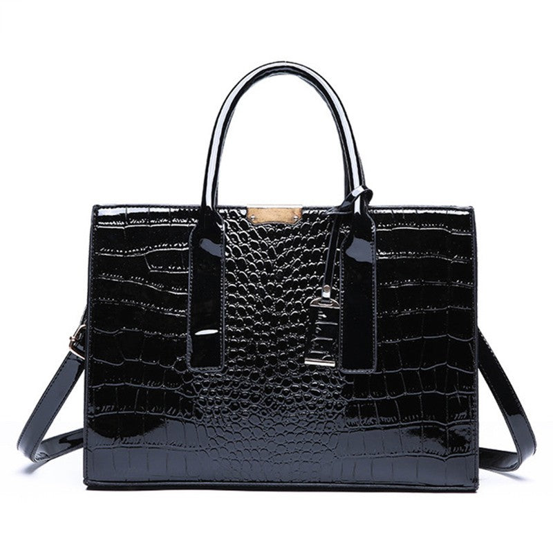 Luxury Crocodile Pattern Handbag ?Women Large Capacity Shoulder Bag? PU Leather Top-handle Bag? Brands Crossbody Bag Totes sac