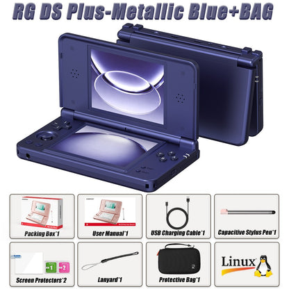 Anbernic RG  DS Plus Retro Handheld Game Console Dual Screen 4.3 Inch IPS RK3568 Linux 1GB RAM 16GB TF WiFi Bluetooth 4000mAh