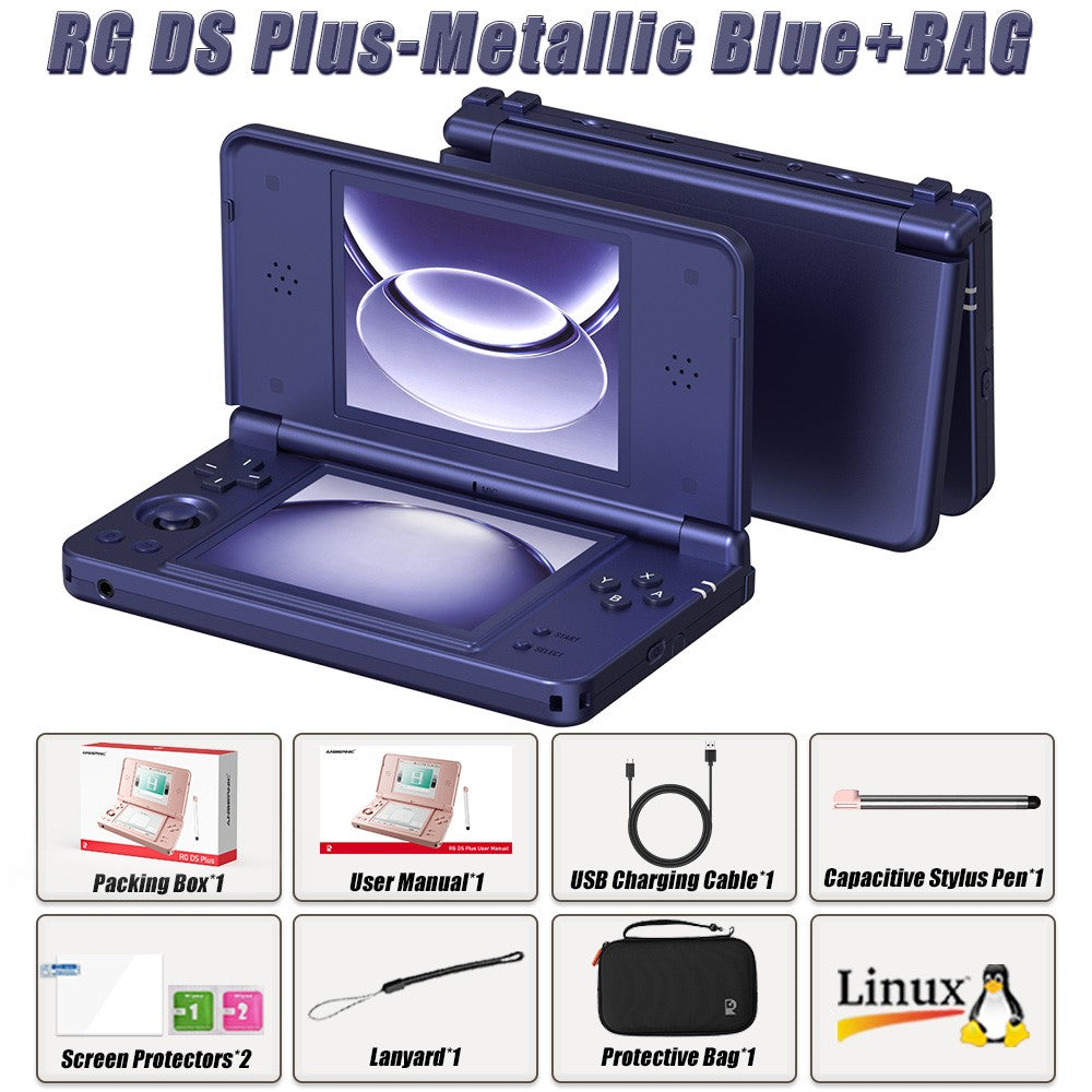 Anbernic RG DS Plus Portable Handheld Game Console Dual Screen 4.3 Inch IPS Retro Gaming Emulator With 4000mAh Battery Streaming