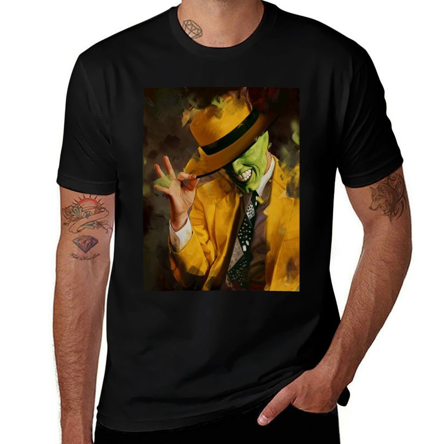 The Mask T-Shirt t shirt man plain man t shirts cotton T-Shirt
