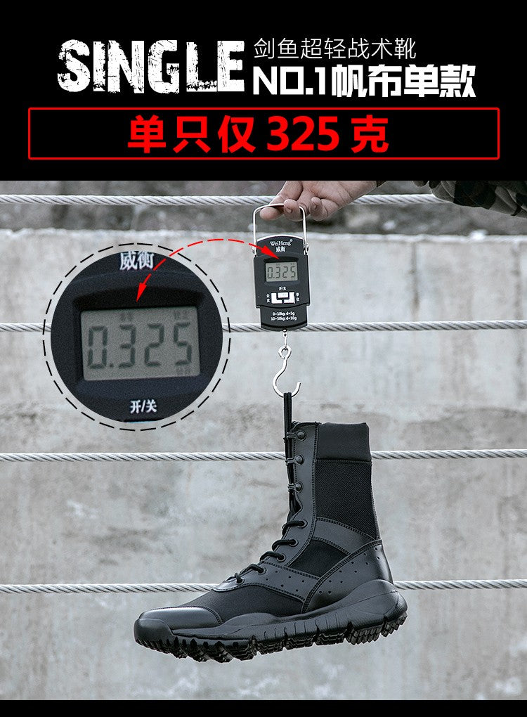 Bota Tática Leve de Verão para Combate Masculina e Feminina, Treino de Escalada, Impermeável, Caminhada ao Ar Livre, Sapatos de Malha Respirável