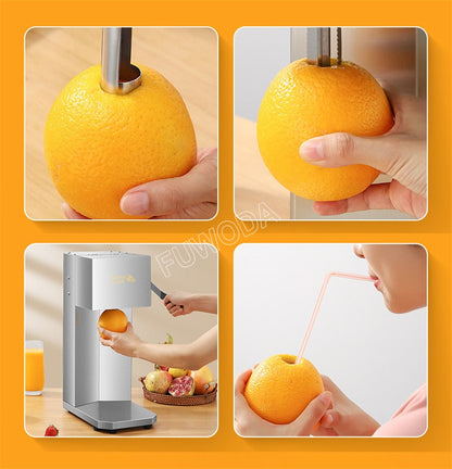 Espremedor de Laranja Elétrico de Aço Inoxidável 110V 220V, Liquidificador de Frutas, Extrator de Suco de Laranja, Máquina de Suco Multifuncional, Eletrodoméstico de Cozinha