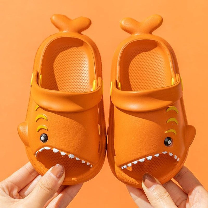 Children Sandals Kids Cartoon Shark Summer Toddler Boys Girls Soft Sole Baby Shoes Anti-Slip Slippers