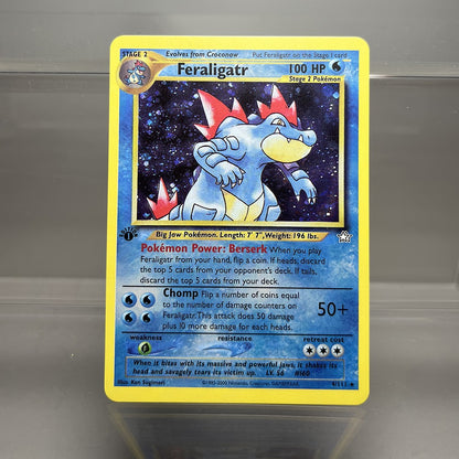 Cartas PROXY PKM Gym-Challenge/Neo-Genesis Lugia Typhlosion Rocket's Mewtwo PTCG Foil Game Collection Cards Game Toys