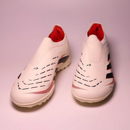 2503TF Without-Lace Mens Soccer Shoes SLIP-ON Non-Slip Turf Soccer Cleats for Kid TF/FG Training Football Boots Chuteira Campo