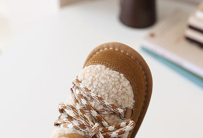 2025 New Winter Children Snow Boots Warm Plush Rubber Sole Toddler Kids Sneakers Infant Shoes Fashion Boys Girls Boots EU 21-30