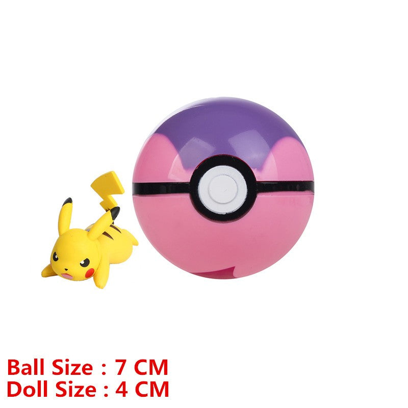 Pokémon Pokeball Com Desenhos Animados Filme Anime Figura Pikachu Charmander Eevee Squirtle Vulpix Qualidade Pet Action Model Brinquedos Presentes