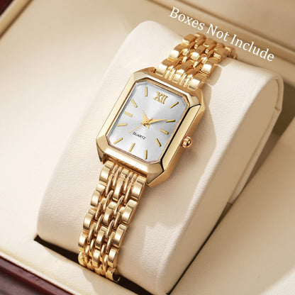 Elegant Women Quartz Watch Fashion Rectangle Analog Wristwatches Reloj Mujer Girls Clock Gift?Without Box?