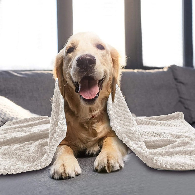 Cobertor macio para animais de estimação, manta de dormir de pelúcia para cães, cor sólida, lavável, almofada de sofá portátil, manta quente para gatos, tapete doméstico para o inverno