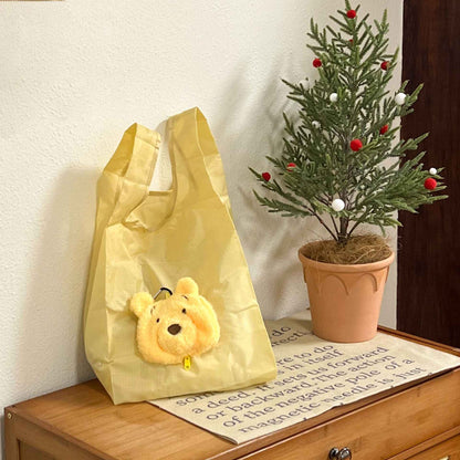 Bolsas de compras dobráveis Disney Ursinho Pooh, desenhos animados fofos, bolsas de proteção ambiental para viagens, armazenamento, pequenas lembrancinhas