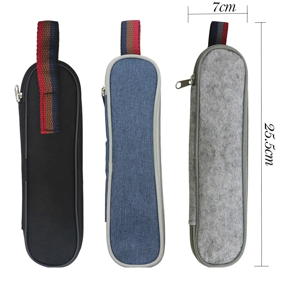 Travel Hiking Portable Dinnerware Set with Pouch Reusable Stainless Steel Straw Cutlery Knife Spoon Fork Chopsticks Silverware