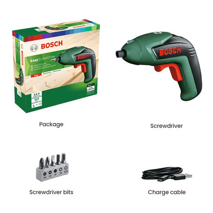 Parafusadeira sem fio Bosch IXO 3.6V Recarregável USB Multifuncional Mini Furadeira Elétrica Chave de Fenda Portátil Ferramenta Elétrica Ixo 7/6