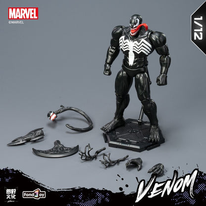 Blokees Original Homem-Aranha Venom Versão HQ 15.5CM 1/12 STARK SUIT Clássico Figura de Ação Montada Coleção Brinquedo Presente