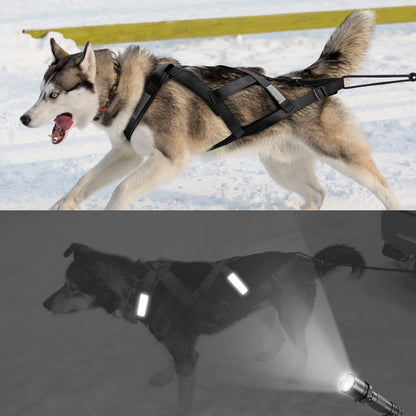 Coleira Peitoral Impermeável para Cães de Trenó, Coleira Peitoral Refletiva para Skijoring, Colete de Puxar Peso para Cães Grandes para Treinamento de Animais de Estimação