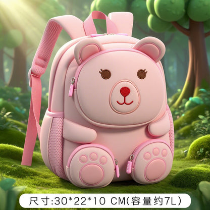 Cute Large Capacity Children's Backpack Cartoon Breathable Student Schoolbag Bear Animal Shaped Schoolbag Boys Girls Gift
