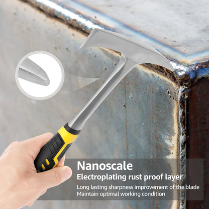 Martelo Picador de Solda de Aço Carbono de Alto Teor com Cabeça de 14oz e Cabo Ergonômico Antiderrapante para Retificação de Rebarbas
