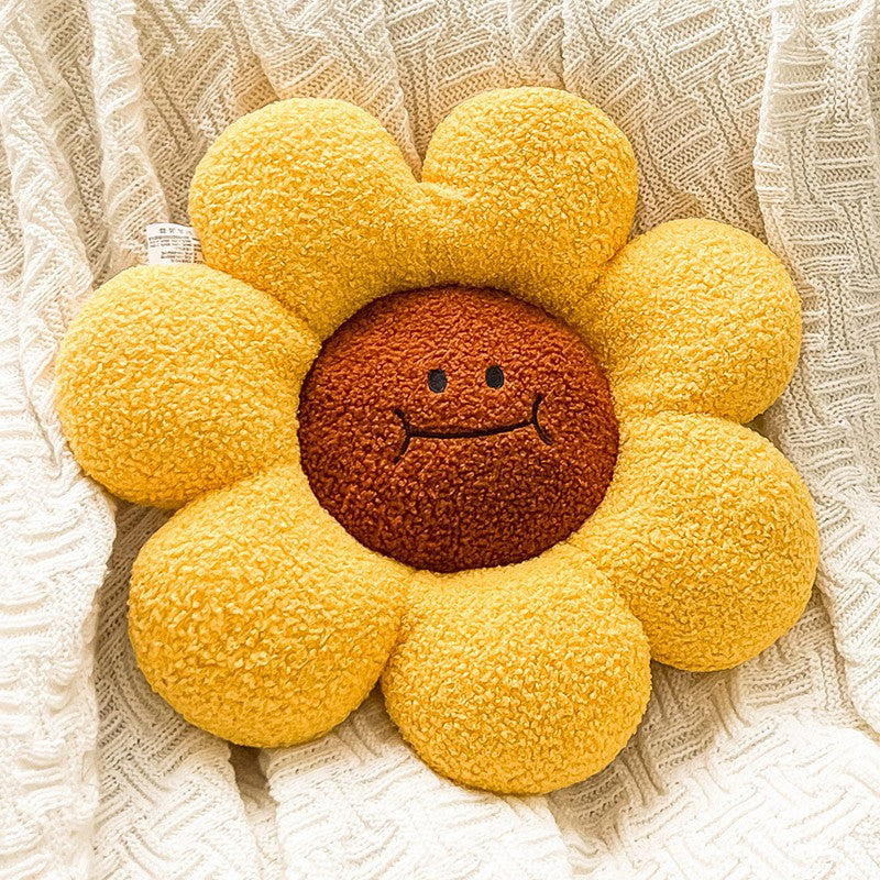 Sunflower Plush Toy Pillow Stuffed Daisy Flower Cushion Flower Shaped Doll Pillow For Kids Girl Bedroom Gift Home And Decor 1 PC