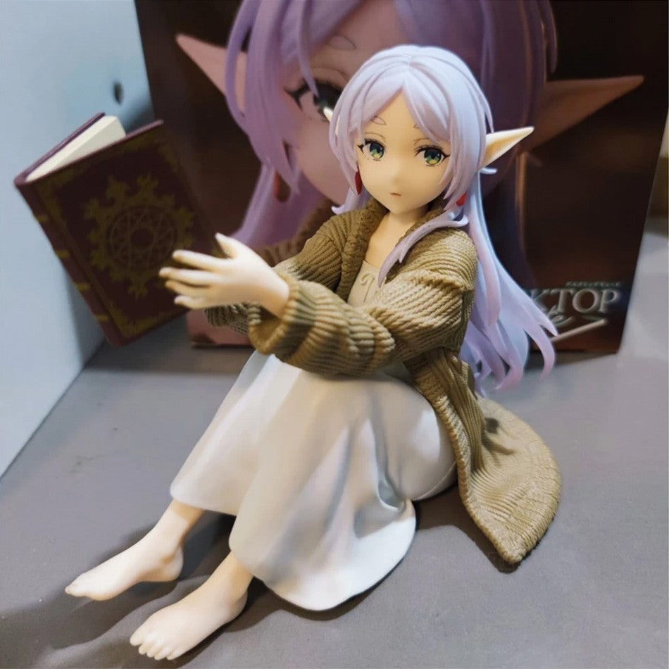 Frieren: Beyond Journey's End Anime Figure para Mesa - Fofa, com Pijama, Caça ao Tesouro - Frieren Action Figure Estatueta Modelo Boneca Brinquedo