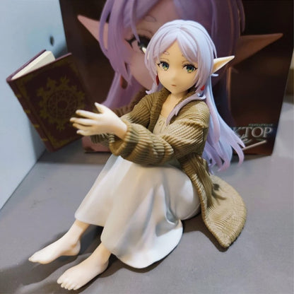 Frieren: Beyond Journey's End Anime Figure para Mesa - Fofa, com Pijama, Caça ao Tesouro - Frieren Action Figure Estatueta Modelo Boneca Brinquedo