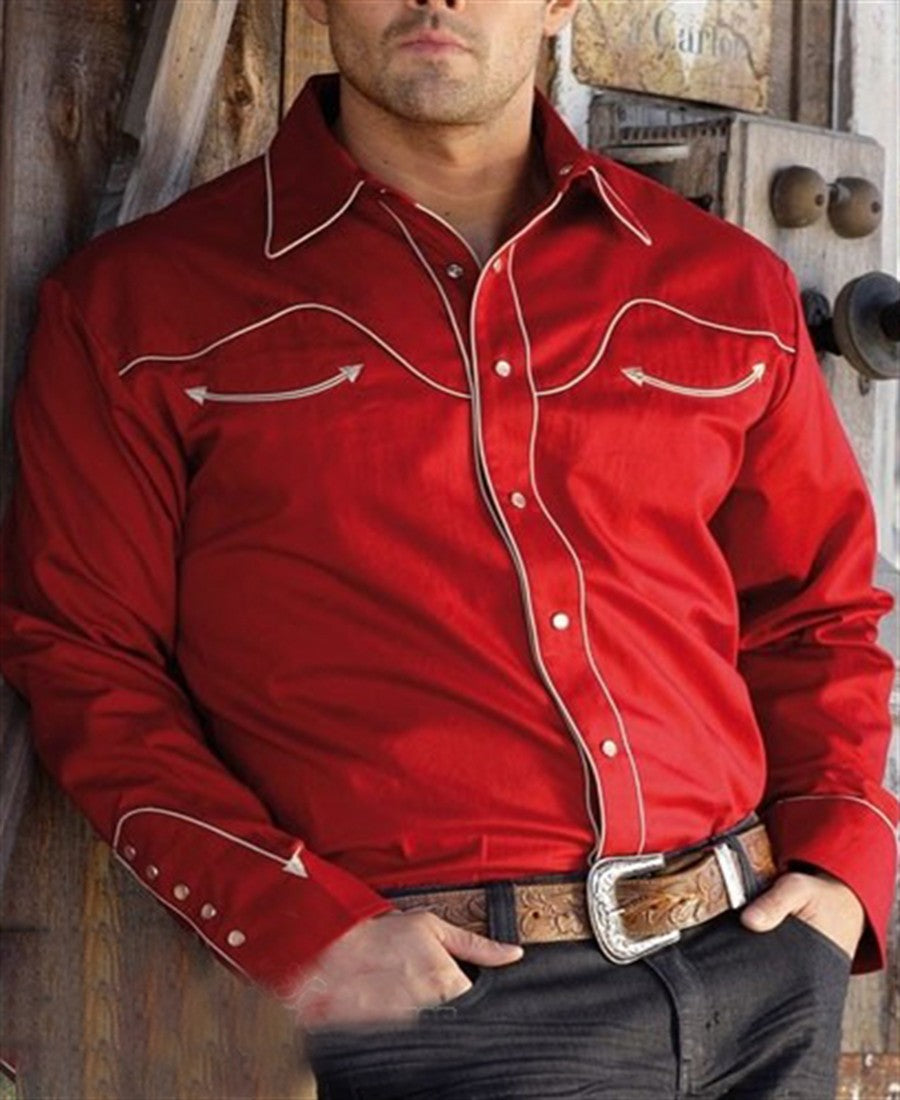 Western Tribal Shirt Denim Men's Casual Outdoor Party HD Pattern Button Soft Comfortable Lapel Shirt Long Sleeve T-Shirt