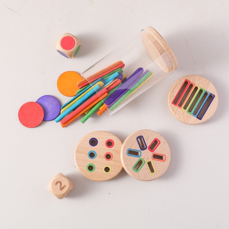 Montessori The Baby Toys Silicone Educational Toys Cognitive Toys Color Matching Bucket Toddler Toys Sensor Game Baby Games