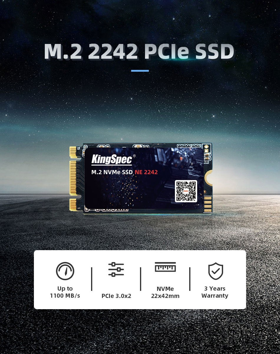 KingSpec M2 SSD 256gb NVME 2242 SSD 512gb M.2 PCIe 500gb M.2 1TB Solid State Drive hdd para Laptop Desktop Thinkpad T480 T470P